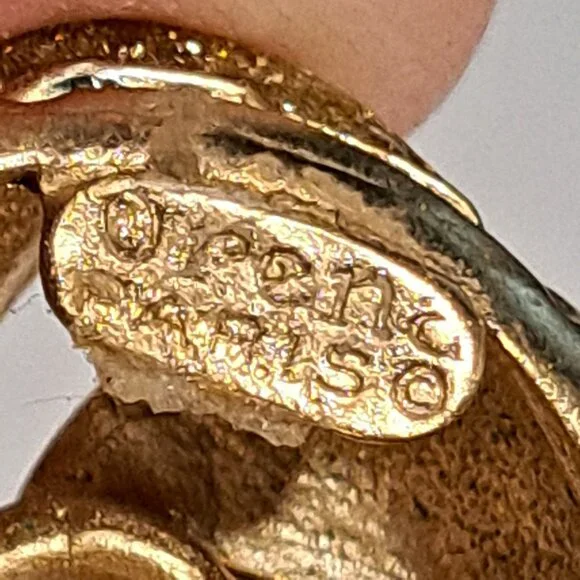 Orena Paris gold tone and glitter clip on earrings - Picture 7 of 8